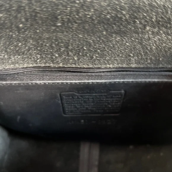 VINTAGE COACH pre-1994 WILLIS black leather crossbody bag - Picture 8 of 12